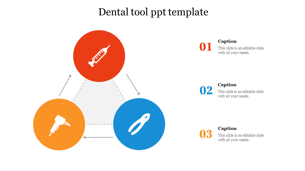 Free - Dental Tool PPT Template Slide For Presentation